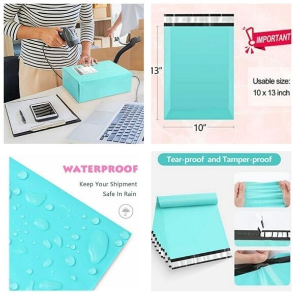 Poly Mailers 50pc Starter Pack w/ 50 Thank you Stickers - Picture 3 of 15